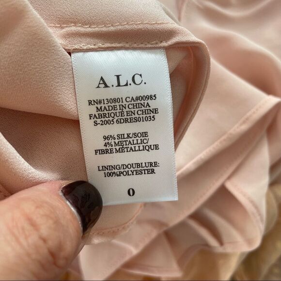 A.L.C. Sidney Dress In Pink, Polka Dots - Picture 13 of 14